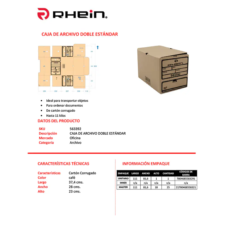Caja De Archivo Doble Estandar 2