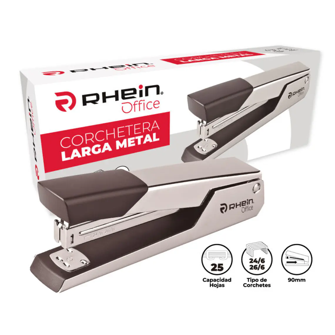Corchetera Metal Larga 25 HJS Plateada 1