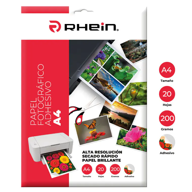 Papel Fotografico Adh. A4 200 GRS 20 HJS 1