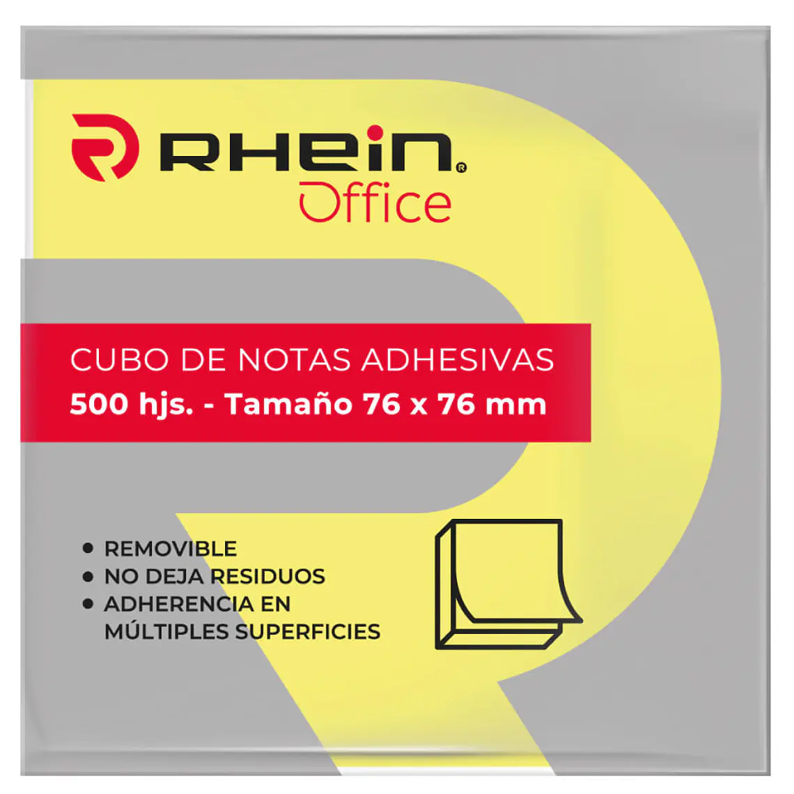 Nota Adhesiva 7.6 X 7.6 CM Cubo 500 Hojas 1