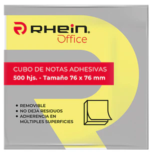Nota Adhesiva 7.6 X 7.6 CM Cubo 500 Hojas