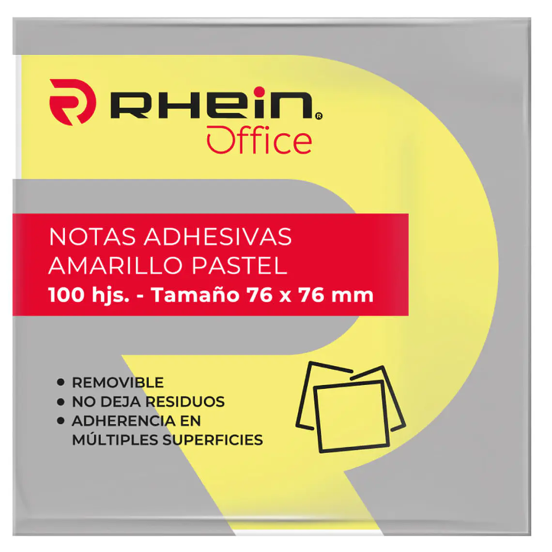 Nota Adhesiva 654 Amarillo 100 Hojas 1