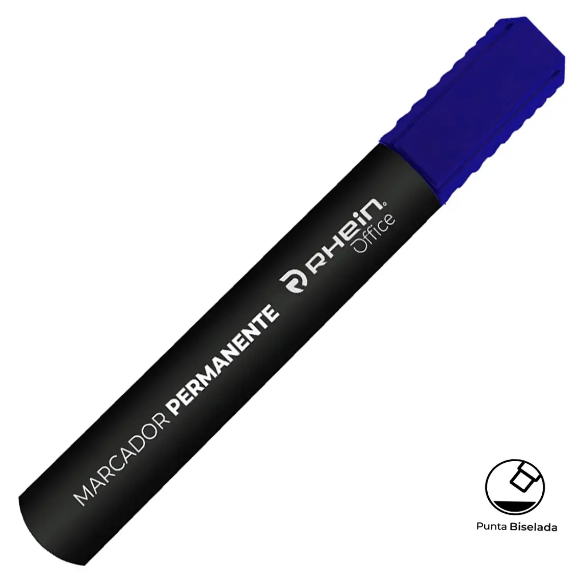 Marcador Permanente RHEIN Punta Biselada Azul 1