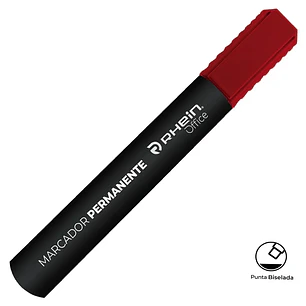 Marcador Permanente RHEIN Punta Biselada Rojo