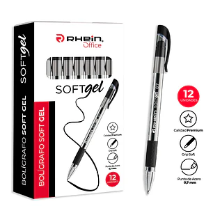 Lápiz Soft Gel Negro 0,7 MM RHEIN