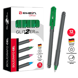 Lápiz Glitzer Gel Verde 0,5 MM RHEIN