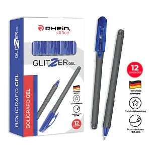 Lápiz Glitzer Gel Azul 0,7 MM RHEIN