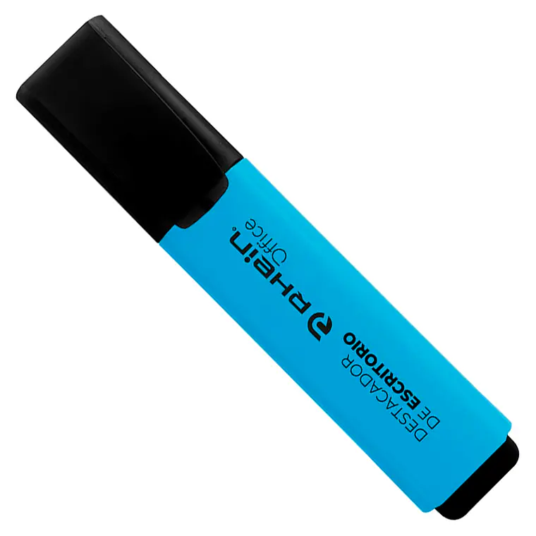Destacador De Escritorio RHEIN Punta Biselada Celeste 1