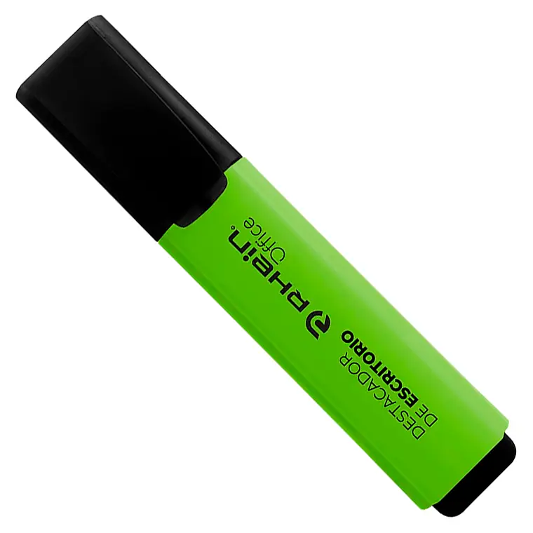 Destacador De Escritorio RHEIN Punta Biselada Verde 1