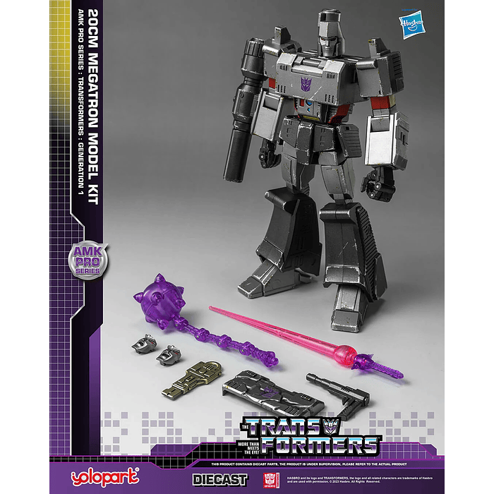 FIGURA TRANSFORMERS G1 MEGATRON - METAL DIECAST - HASBRO - YOLOPARK  2