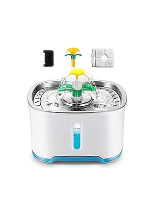 Fuente Bebedera Flor Acero Inoxidable 2.5Lt