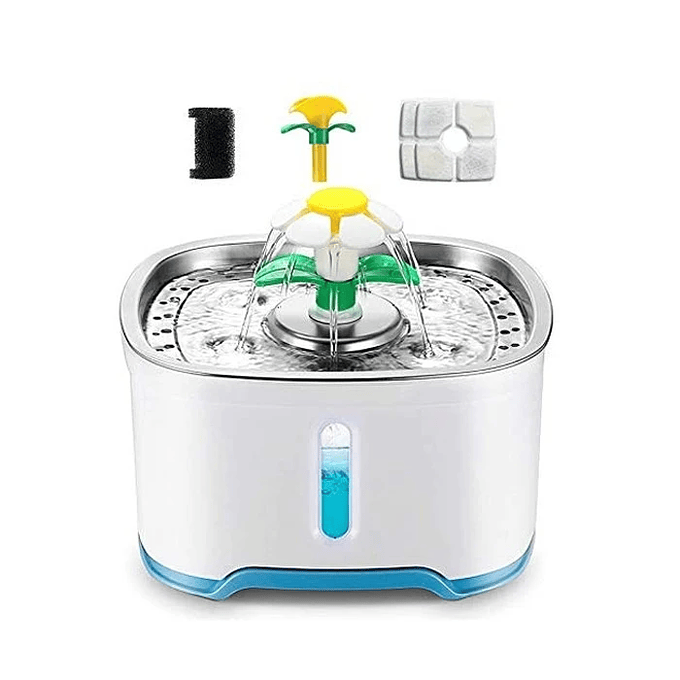 Fuente Bebedera Flor Acero Inoxidable 2.5Lt 1