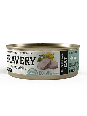 Bravery Lata Adult Cat Esterilizado Merluza 70gr