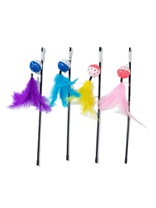 Varita Pelota y Plumas Colores