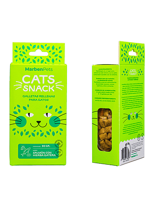 Cats Snack Galleta Rellena Salmón con Hierba Gatera