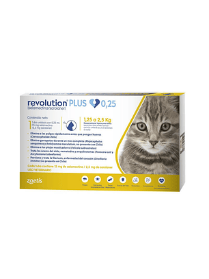 Revolution Plus 0.25ml (1.25 a 2.5kg)