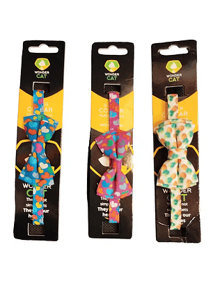 Wonder Cat Collar Diseño Lazo y Corazón