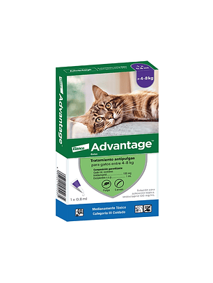 Advantage Gatos 0.8ml (4-8kg)