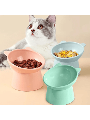 Plato Altura Forma de Gato
