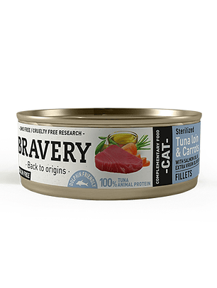 Bravery Lata Adult Cat Atún y Zanahorias 70gr