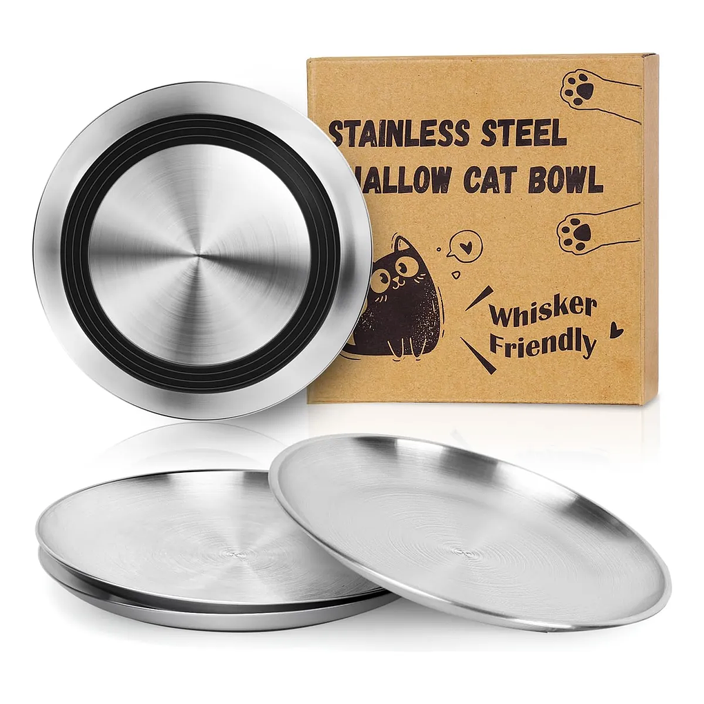 Plato Acero Inoxidable Whisker Friendly (2 unidades) 1