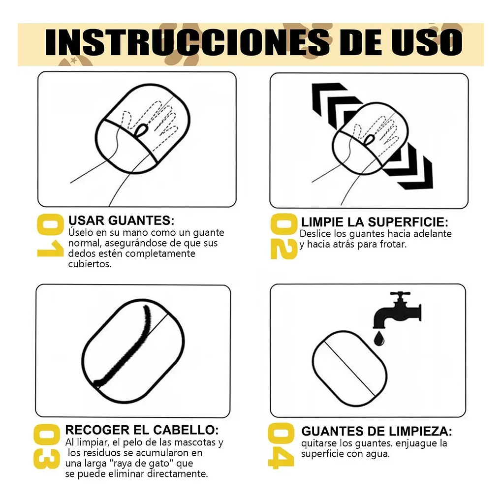 Guante Quita Pelos para Mascotas  3