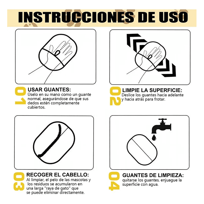 Guante Quita Pelos para Mascotas  3