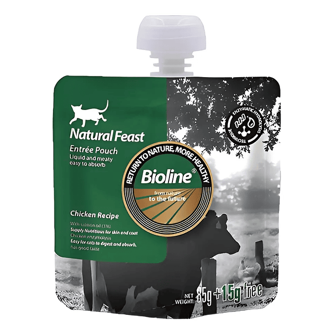 Bioline Pouch Alimento Completo Pollo 100gr 1