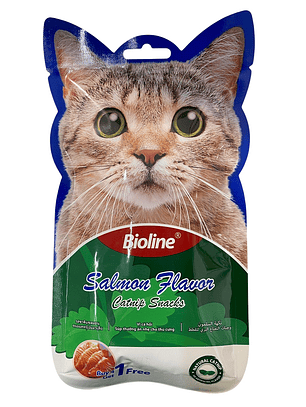 Bioline Cremoso con Catnip Sabor Salmón 5 Unidades