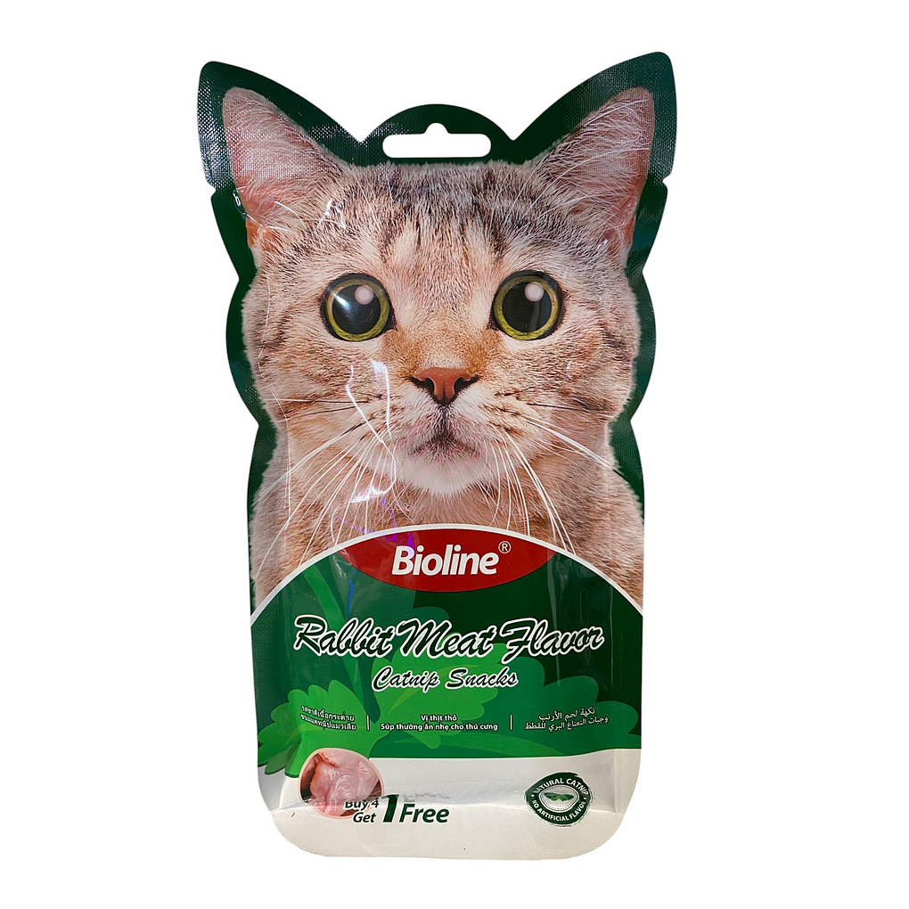 Bioline Cremoso con Catnip Sabor Conejo 5 Unidades 1