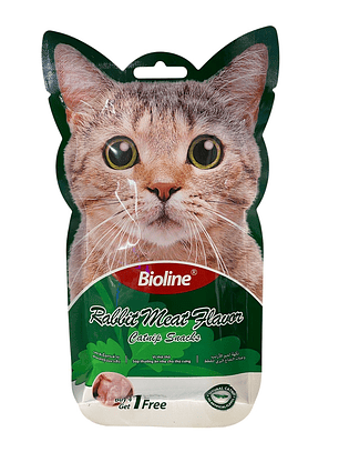 Bioline Cremoso con Catnip Sabor Conejo 5 Unidades