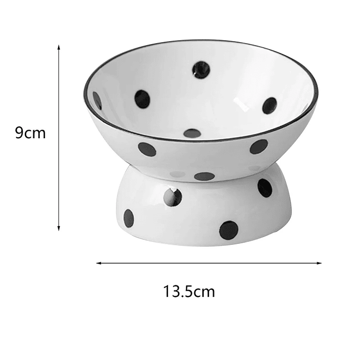 Plato Elevado Cerámica con Lunares 2