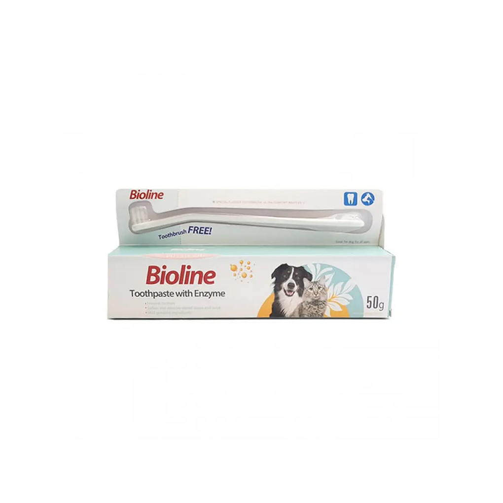 Bioline Pasta de Dientes Con Enzima + Cepillo  1