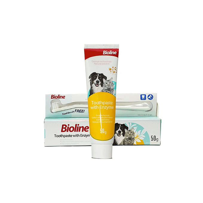 Bioline Pasta de Dientes Con Enzima + Cepillo  2