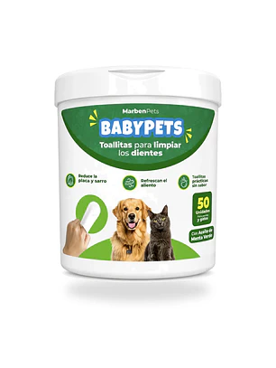 Toallitas Para Dientes Babypets 50 Unidades