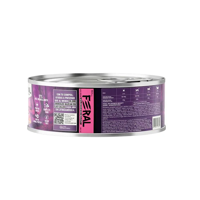 Feral Lata Gato Adulto- Cerdo Monoproteico 200gr  2