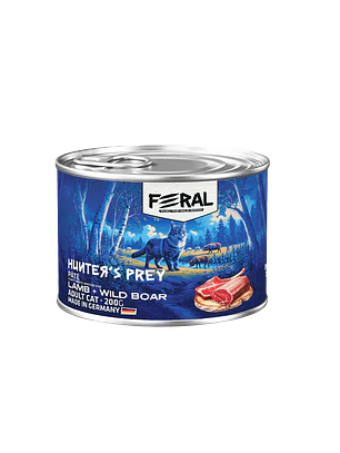 Feral Lata Gato Adulto- Cordero y Jabalí 200gr 