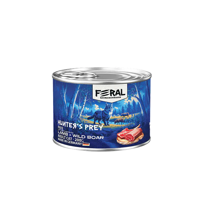 Feral Lata Gato Adulto- Cordero y Jabalí 200gr  1