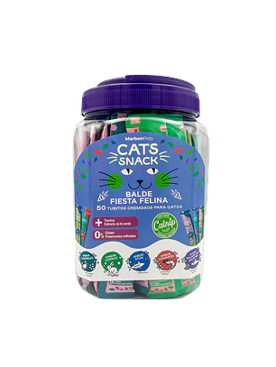 Balde Cremosos Cats Snack 50 Unidades