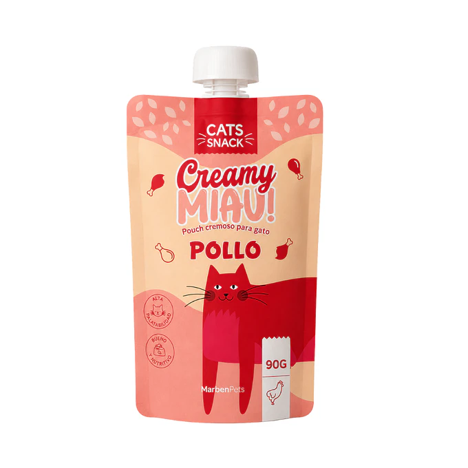 Cats Snack Creamy Miau! Pollo- Pouch 90gr  1