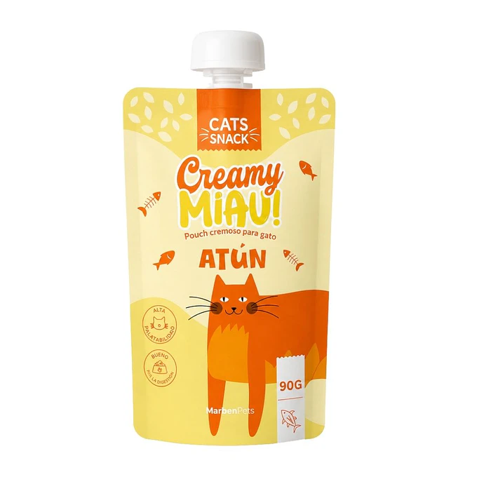 Cats Snack Creamy Miau! Atún- Pouch 90gr  1