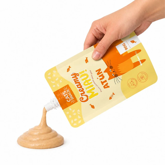 Cats Snack Creamy Miau! Atún- Pouch 90gr  2