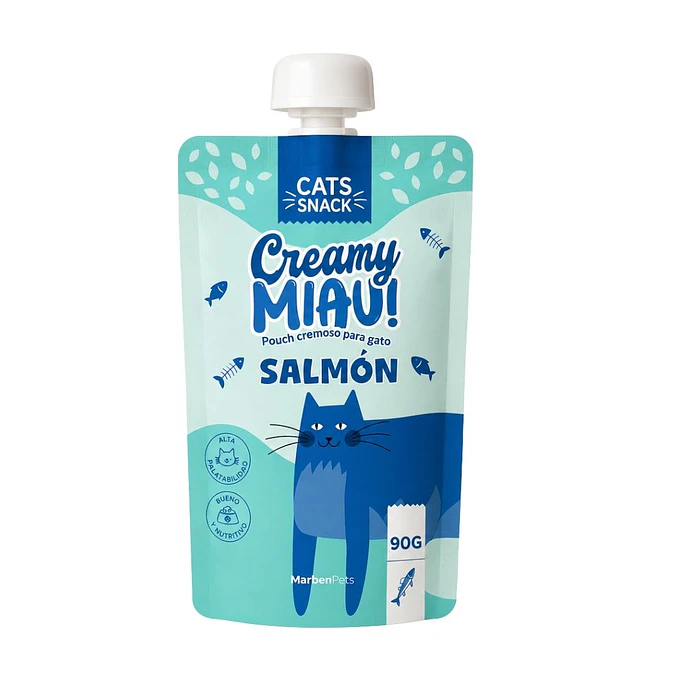 Cats Snack Creamy Miau! Salmón 90gr  1