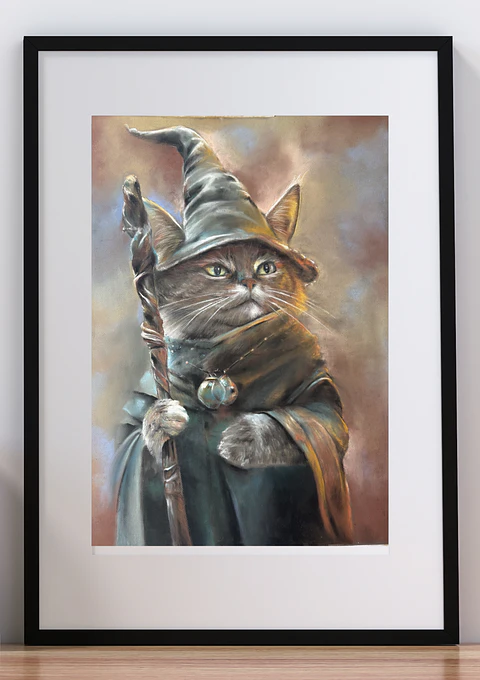 Pintura Gato Mago