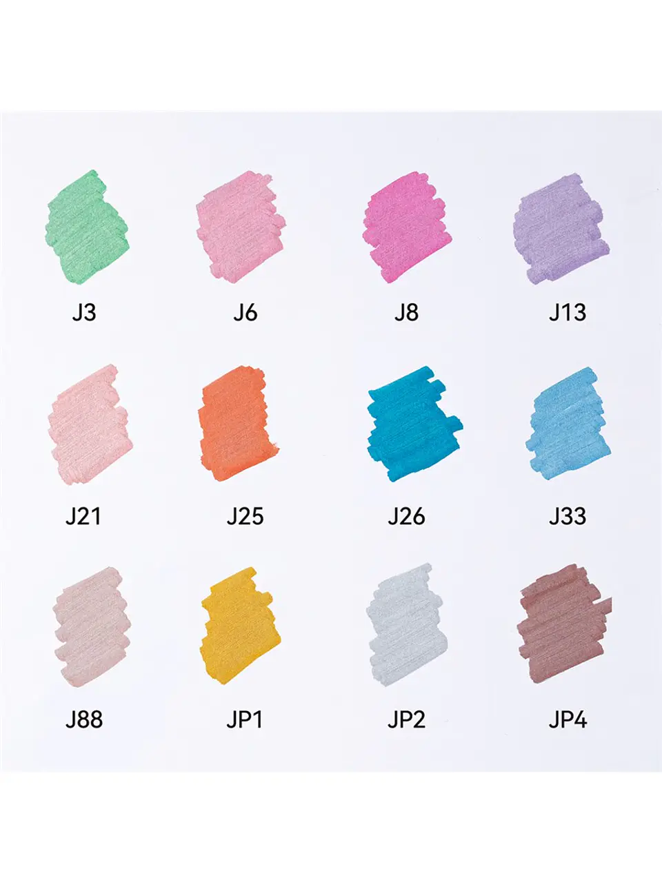 ARRTX MARCADORES METÁLICOS DE PINTURA ACRÍLICA 12 COLORES PUNTA PINCEL 4