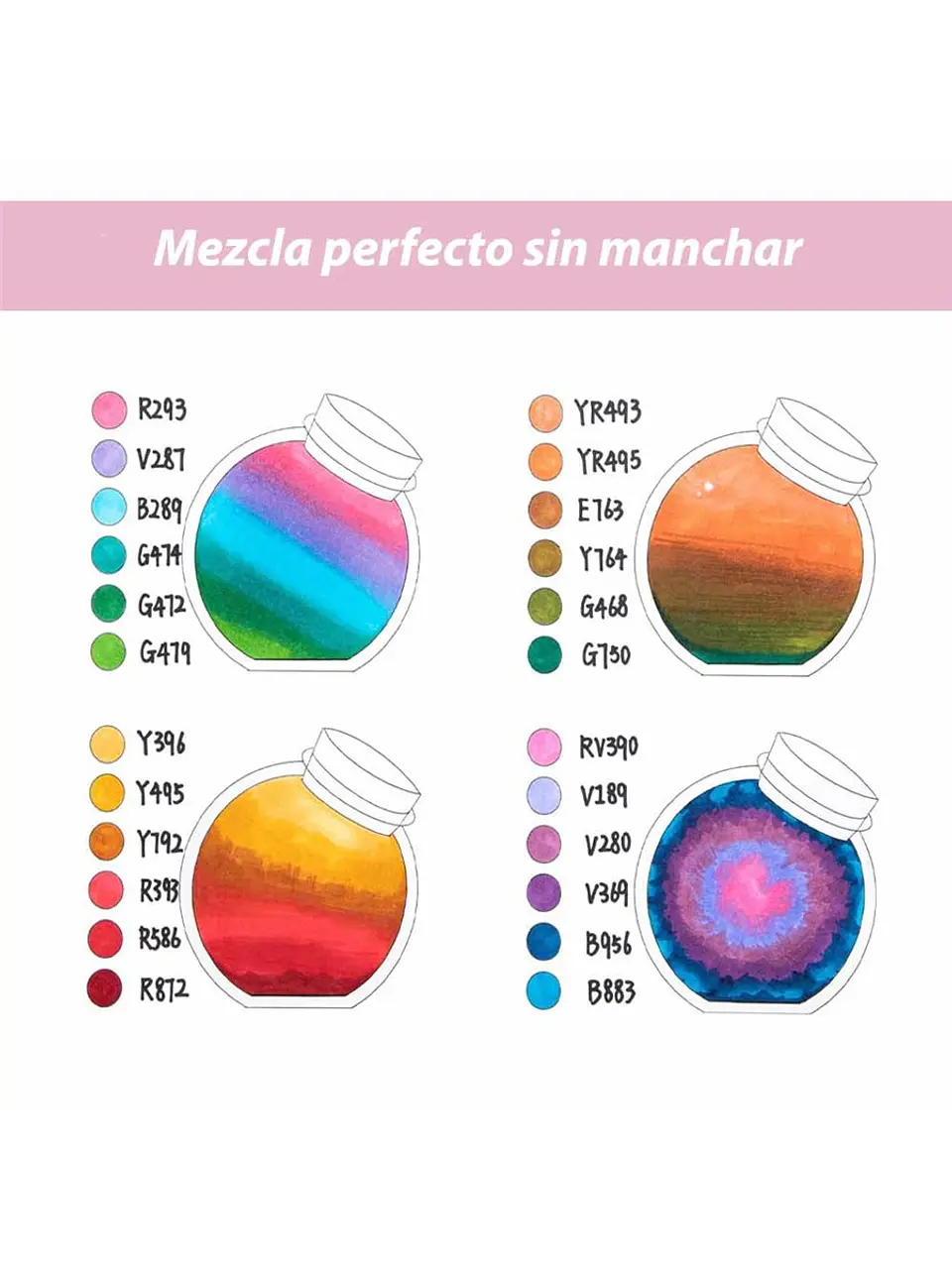 OHUHU 60 MARCADORES DE ALCOHOL + 1 BLENDER FINA BISELADA DELGADO (ILUSTRACION) 5