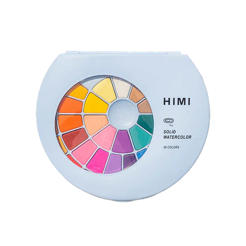 HIMI SET PINTURA SÓLIDA 38 COLORES (ESTUCHE AZUL)