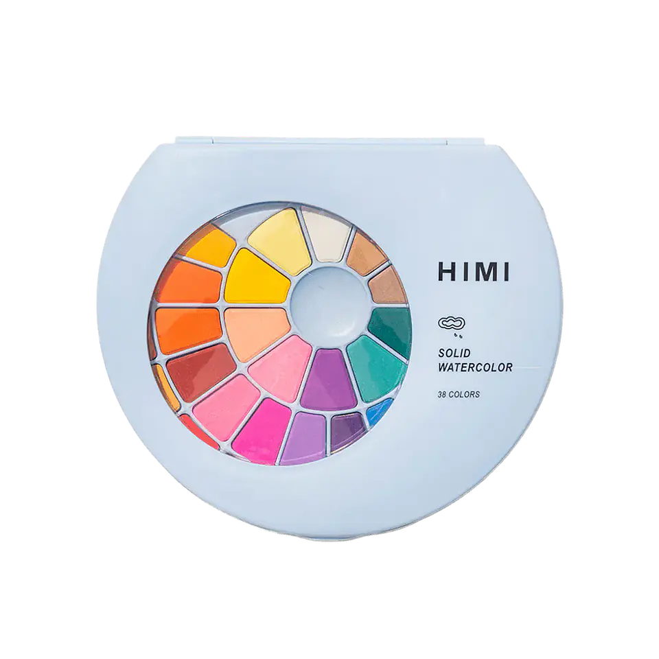 HIMI SET PINTURA SÓLIDA 38 COLORES (ESTUCHE AZUL) 1