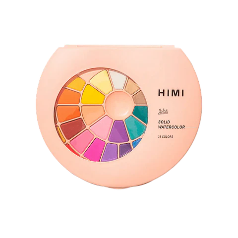HIMI SET PINTURA SÓLIDA 38 COLORES (ESTUCHE ROSADO)