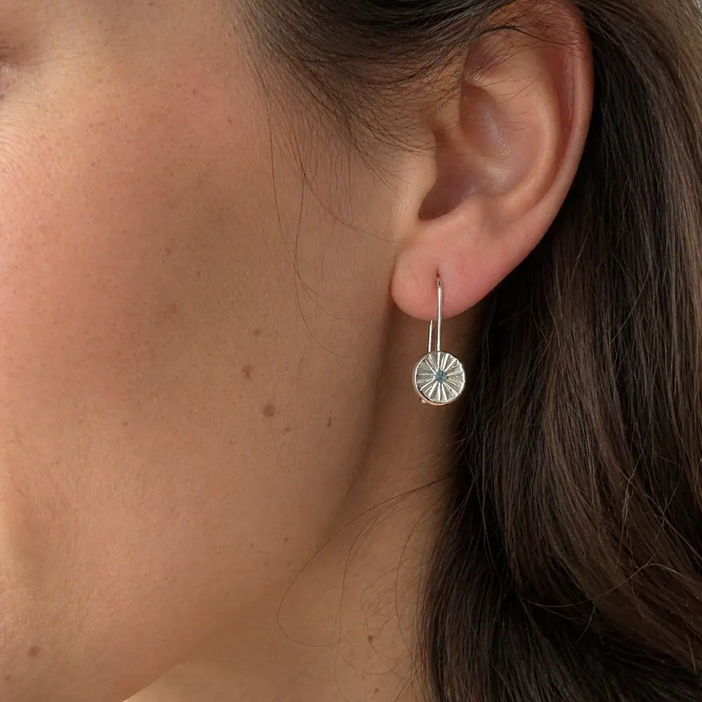 Aros Fulgor Topacio Azul 